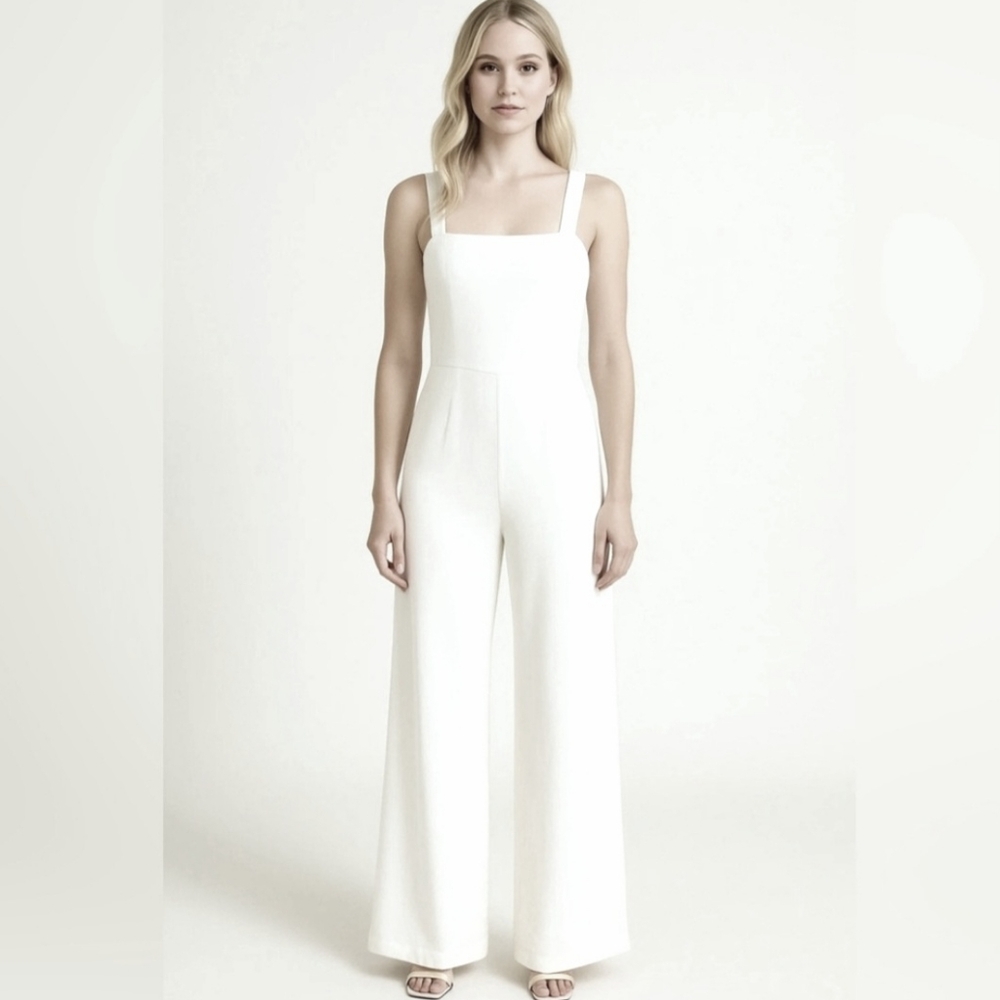 Wild Fable Women's Wide Leg Tube Jumpsuit White XXS